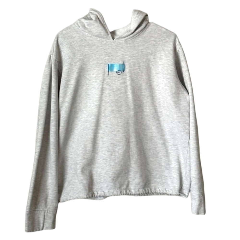 NIKE x VINTAGE 90s Hoodie‎ XL gray blue check